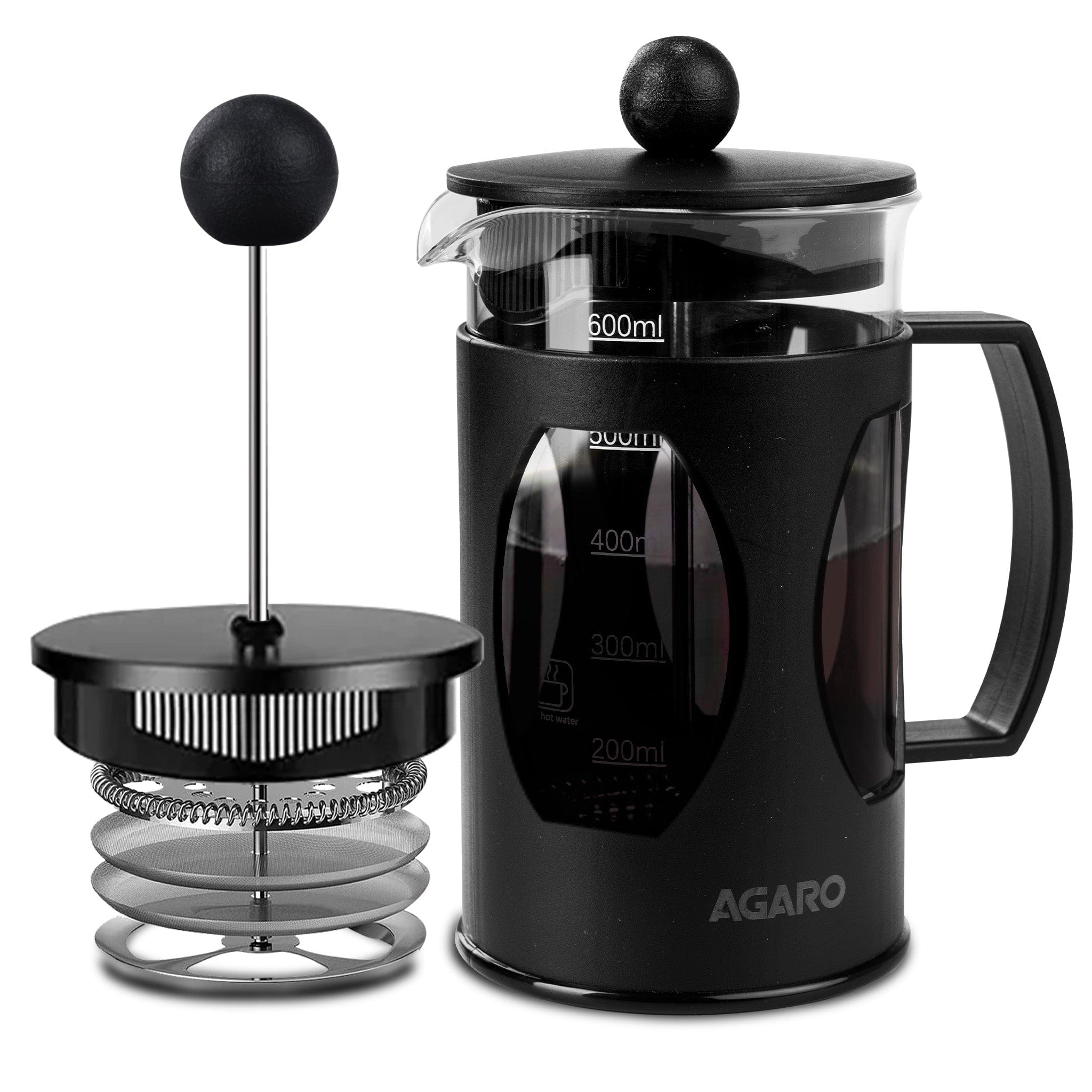 Step-by-step: how to use agaro french press coffee maker