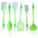 Deluxe Silicone Spatula Set of 6, Green