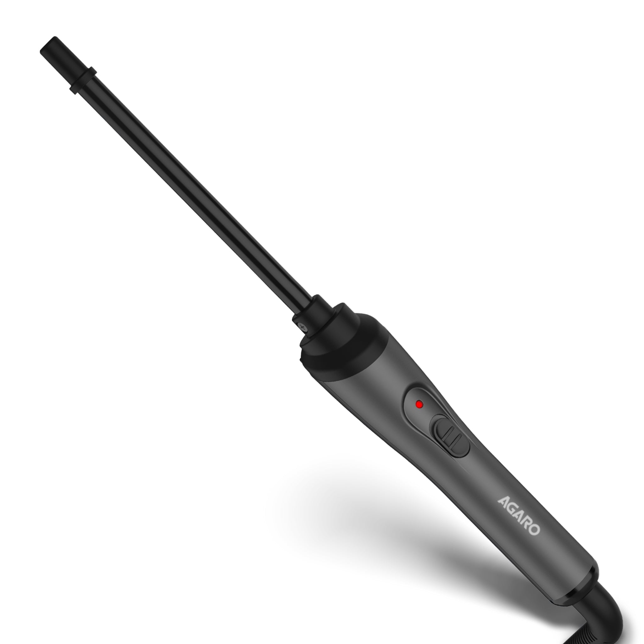 HC8001 Hair Curler With 10MM Barrel, Rod, Tong, Chopstick Hair Curler, Ceramic Coated Plates, Cool Touch Tip, Fast Heating, For Women, Maggie Curl, Hair Curling, Styling, Grey & Black