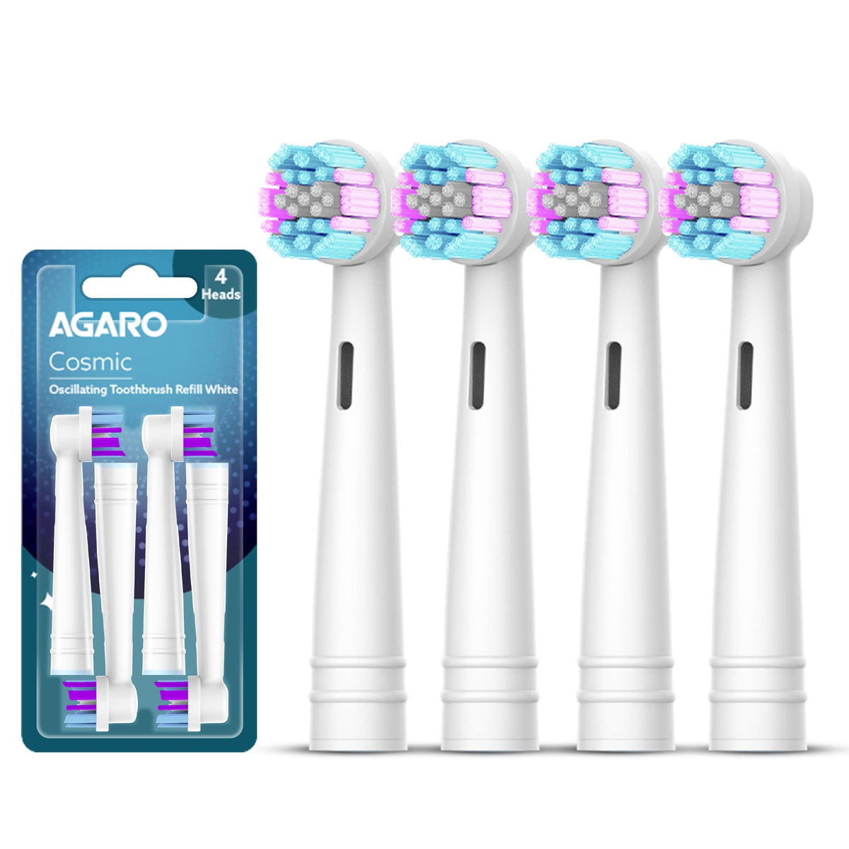 Cosmic Oscillating Electric Toothbrush Refill Heads Pack of 4