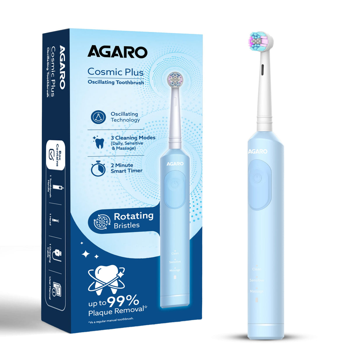 Cosmic Plus Oscillating Electric Toothbrush for Adults with Oscillating Technology