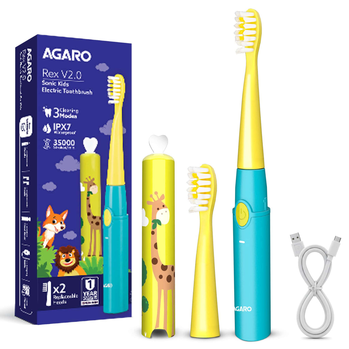 Rex V2.0 Sonic Kids Electric Toothbrush