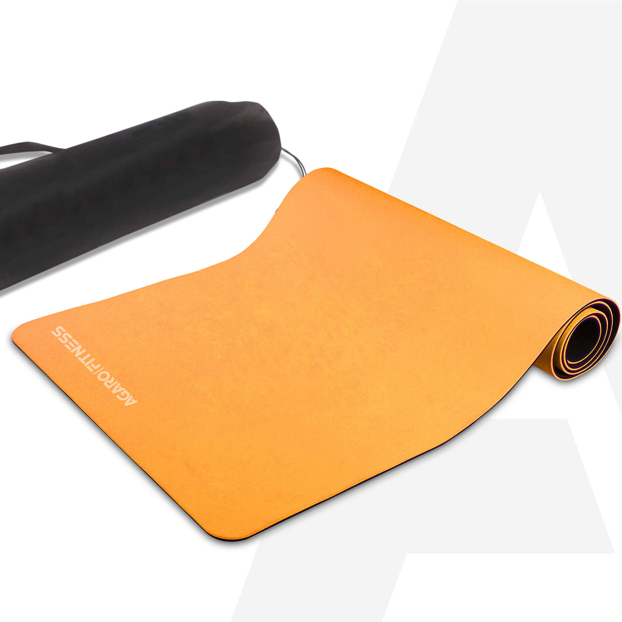 Gaiam Essentials Thick Yoga Mat Fitness & Exercise Mat with Easy-Cinch Yoga  Mat Carrier Strap, Orange, 72 InchL x 24 InchW x 2/5 Inch Thick 