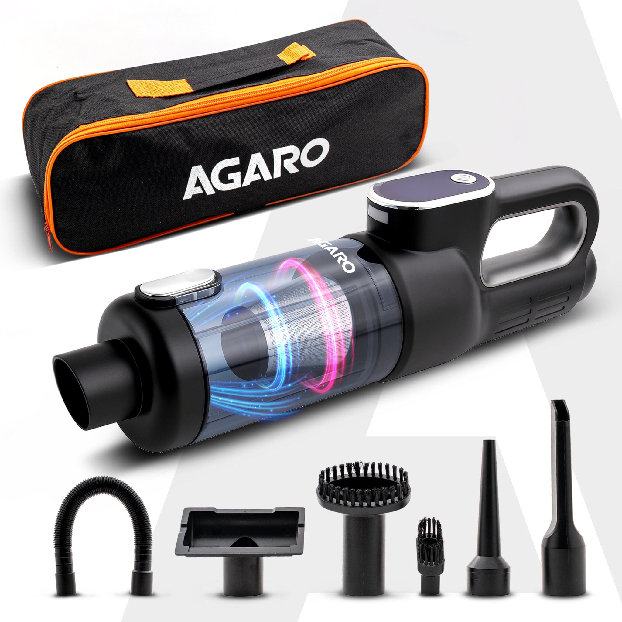 HVC7799 Cordless Car Vacuum Cleaner, Portable Handheld Vacuum for Car & Home Interiors, 16 kPa High Power Suction, 5000 mAh Rechargeable Battery, Steel HEPA Filter, LED Light, Multiple Nozzles