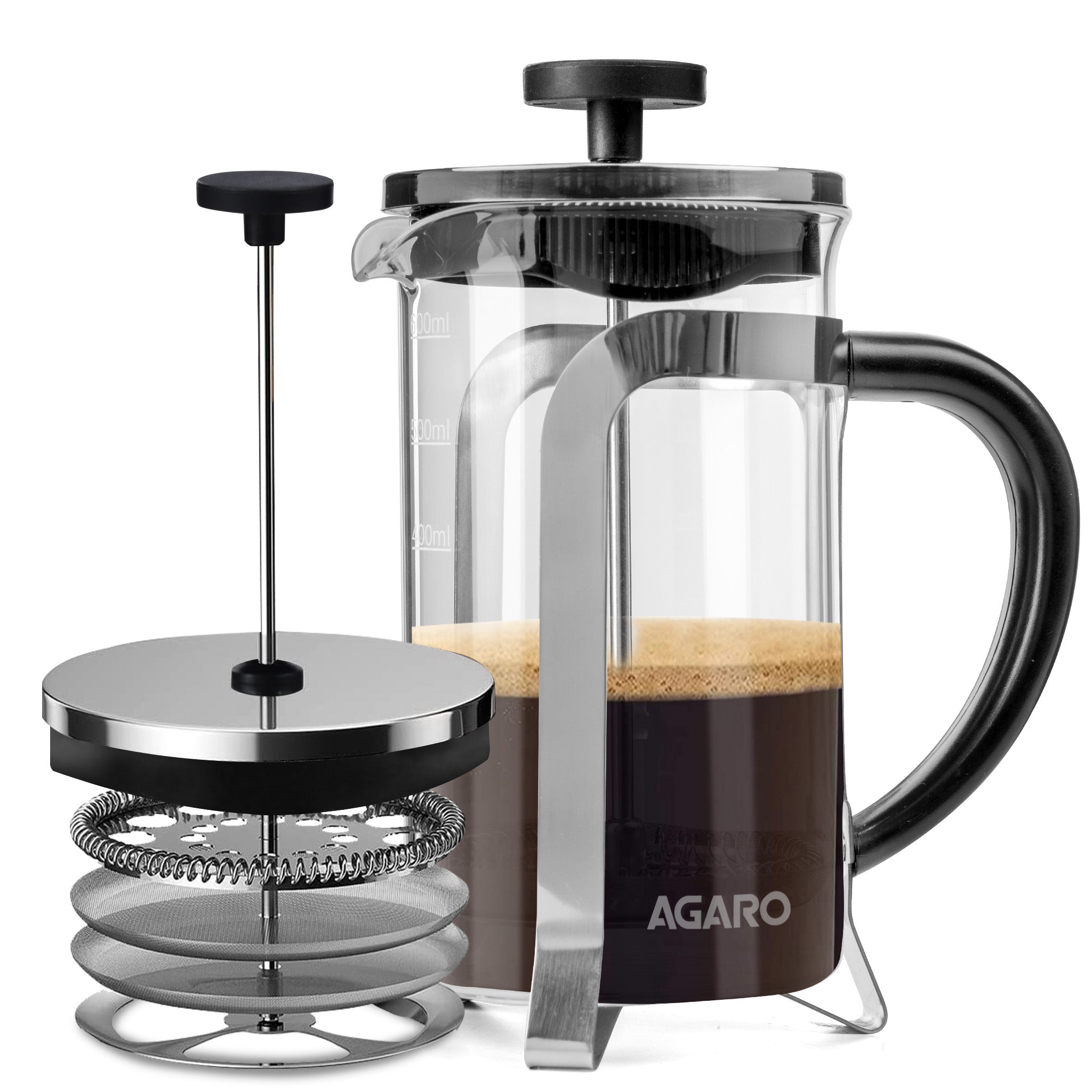 Classic French Press Coffee And Tea Maker, 600Ml – Agaro