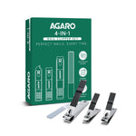 4-in-1 Nail Clipper Set – Manicure & Pedicure Kit with Fingernail & Toenail Clippers, Premium Glass Nail File, Ergonomic Non-Slip Grip, Travel Case for Men & Women (Dark Green)