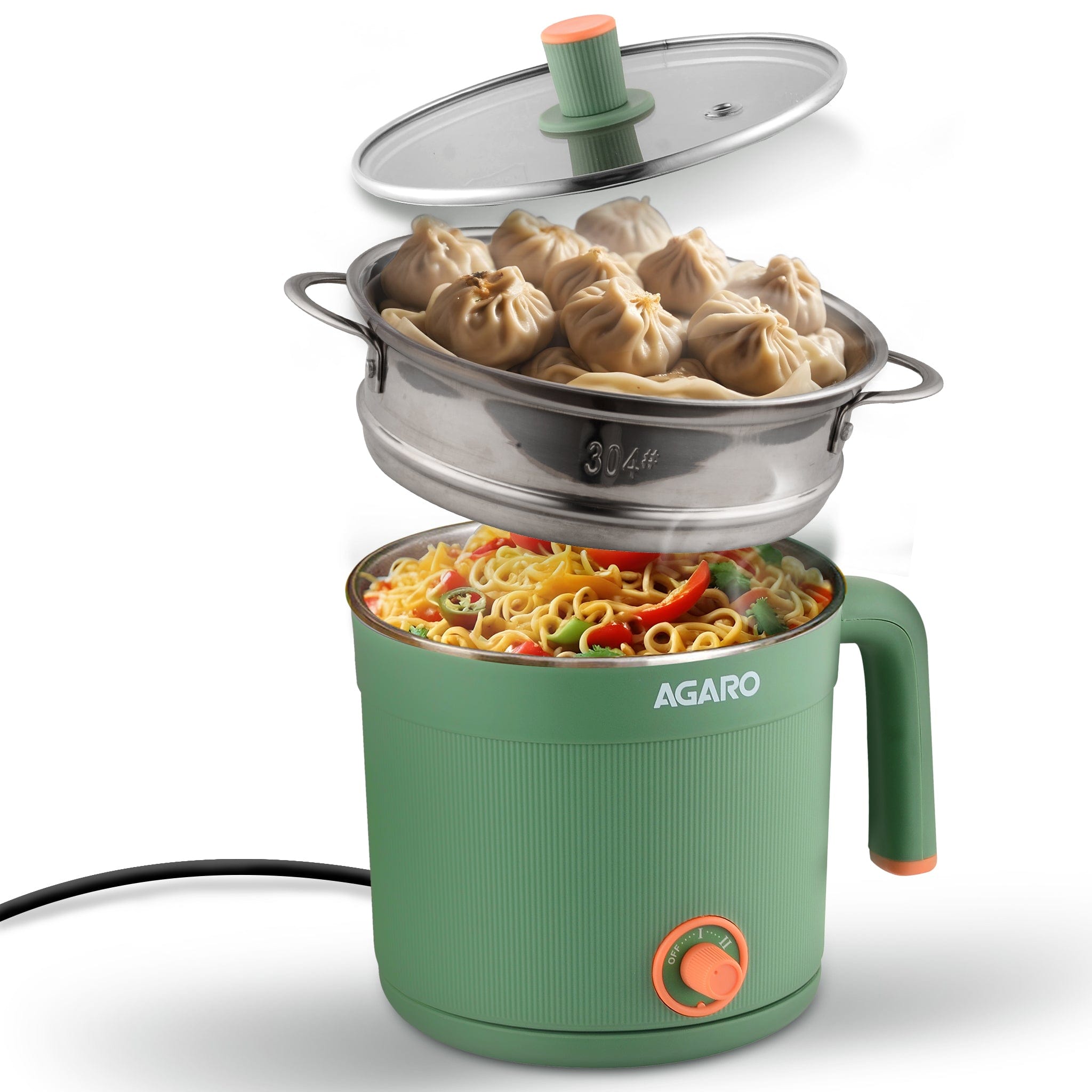 Regency Multi Cook Kettle With Steamer - 1.2 Litres - Sea Green