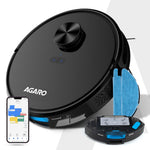 Alpha Robot Vacuum Cleaner, Brush, Dry Vacuum & Wet Mop, Automatic Cleaning, Upto 3200Pa Strong Suction, Rechargeable, App Control, Lidar Navigation, Editable Map to Clean, Hard Floor & Carpet
