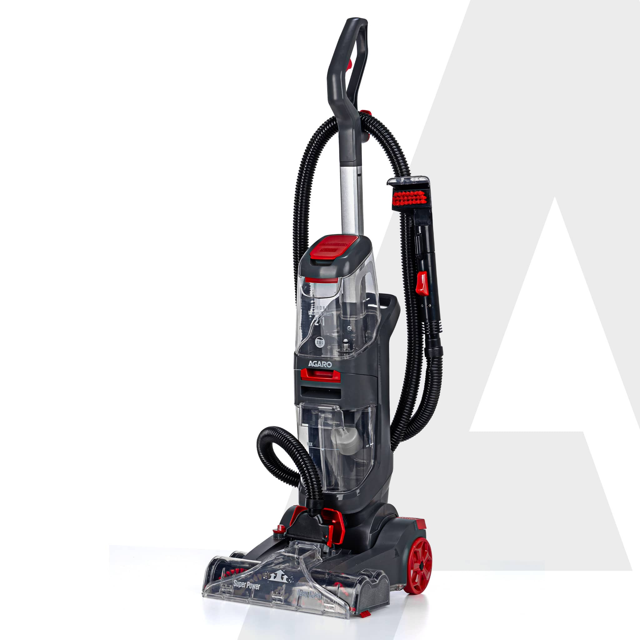 Elite Upright Wet & Dry Carpet Cleaner, 800W, 13.5 kPa Suction Pressure, 2 in 1 Handheld Carpet Spot Cleaner Machine, Dual Rolling Brush, Upholstery Cleaner, Carpet Washer for Spills & Stains