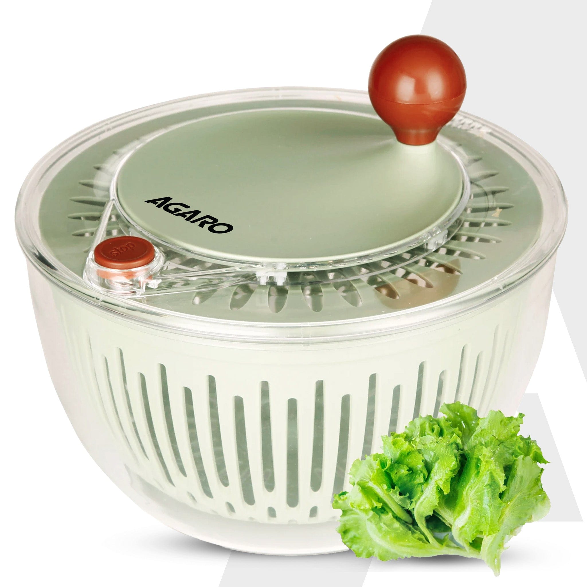 Elite Salad Spinner, 5L, Vegetable Cleaner, Removes Excess Water and Pesticides, Cleans Vegetables Thoroughly, Use for Mixing Salad with Dressing, BPA Free Food-Grade Plastic, Green
