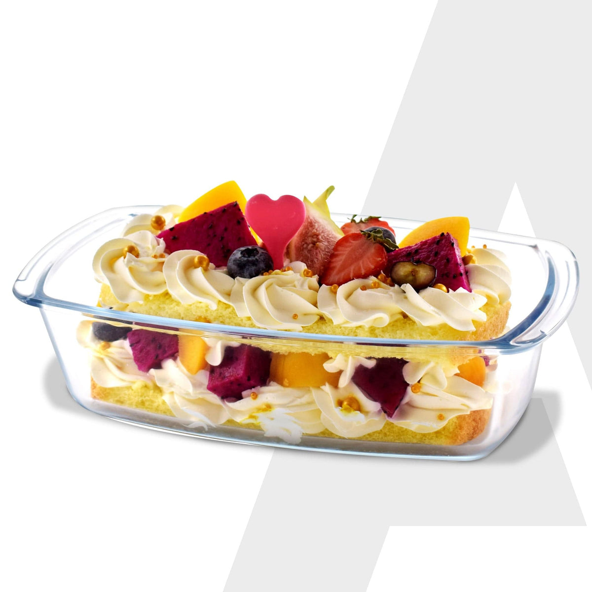 Elite Glass Loaf Tray Rectangular, 1800ml, Bake Safe, Oven Safe, Glass Dish Tray, Borosilicate Glass Tray, Serving Tray,  Microwave Oven Safe, Kitchen, Food Serving, Transparent