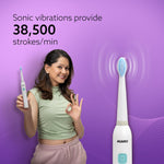 COSMIC Lite Sonic Electric Toothbrush For Adults With 6 Modes, 3 Brush Heads