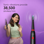 COSMIC Lite Sonic Electric Toothbrush For Adults With 6 Modes, 3 Brush Heads