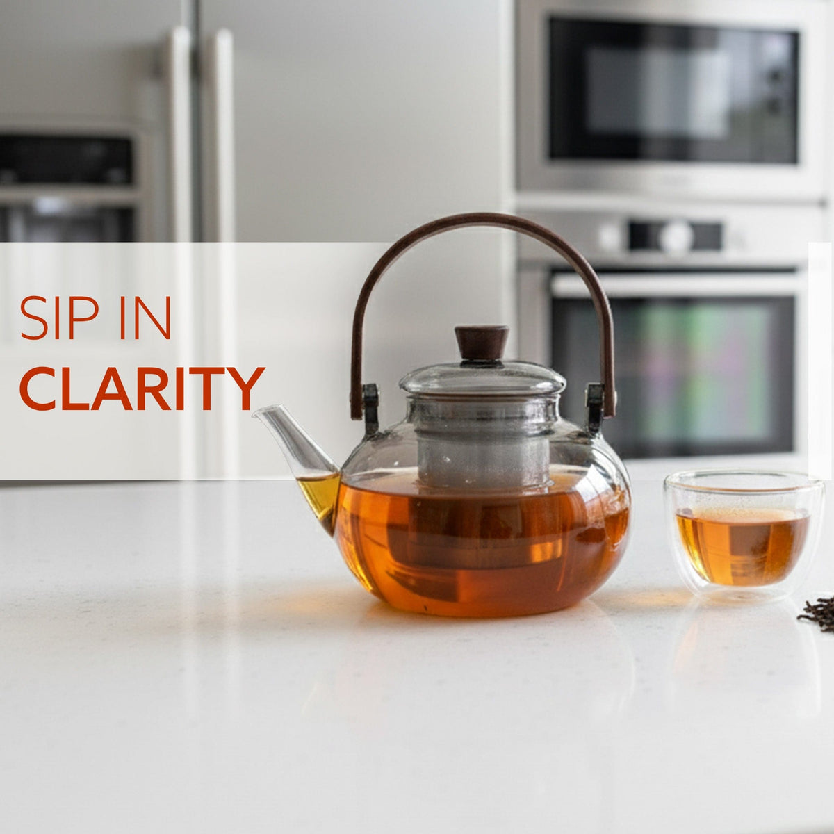 Adore Borosilicate Glass Kettle 900ml | Heat Resistant, Durable Clear Glass, Stovetop & Microwave Safe, Ideal for Tea, Coffee, Water & Hot Beverages