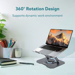 Metal Laptop Stand, 360° Rotating