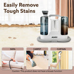Crest Portable Spot Cleaner, Super Suction Cleaning Machine, Stain Remover, Multi-Purpose Portable Carpet and Upholstery Cleaner, with Replacement Heads, Pet Stain Vacuum, White