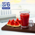 Elegant 410 ml Glasses Set of 6, Transparent Drinking Water Glass Set, Glass Tumbler for Water, Cold Drink, Juice, Dishwasher Safe, for Daily Use & Gifting