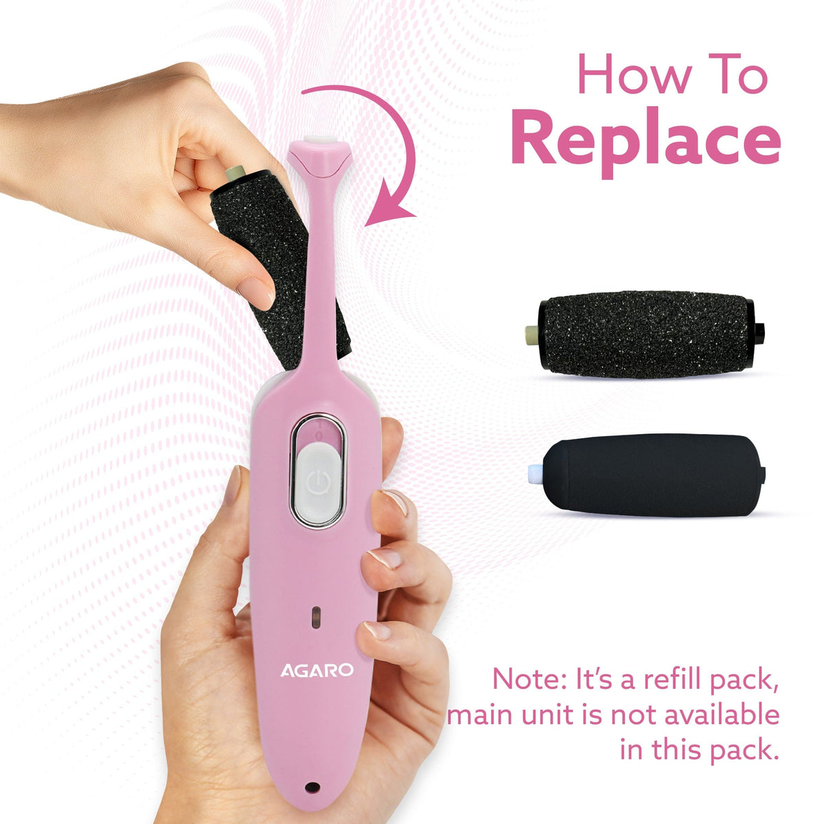 Callus Remover Replaceable Heads, 2 Pcs, Callus & Dead Skin Removal Filer, Pedicure at Home