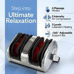 Elite Air Compress Foot Massager, Shiatsu Foot Massager, Kneading & Rolling Function, Lukewarm Heat, For Pain Relief, Muscle Relaxation & Improving Blood Circulation, Includes Remote Control