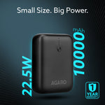 Nano Power Bank 10000 mAh, 22.5W Power Delivery for Smartphones, Portable, USB A & C Output, USB C Input, Fast Charge Technology for Tablets, Headphones and Hi-Powered Devices