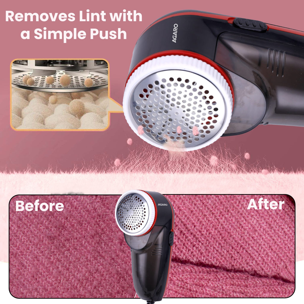 Elite Lint Remover with Cord, for Woolen Sweaters, Blankets, Jackets/Burr Remover Pill Remover from Carpets, Curtains