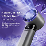 Regency Mini Handheld Fan with Ice Touch Technology, 100 Adjustable Speeds, 4000mAh Rechargeable Battery, USB-C Charging, Foldable Portable Fan with Smart Digital Display, Use for Home