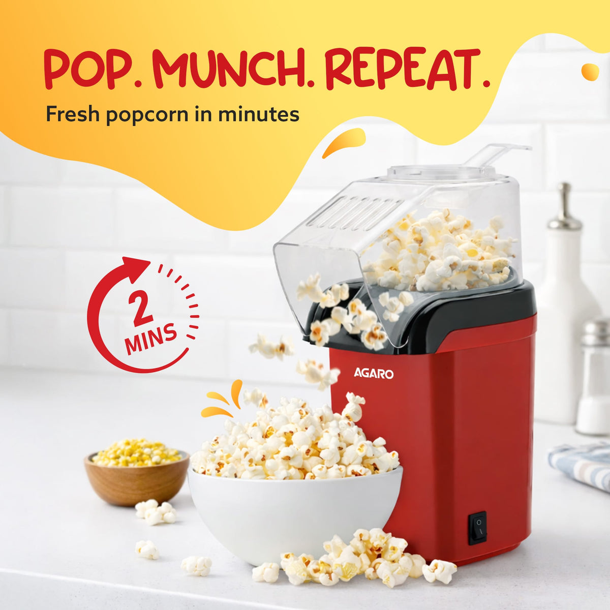 Delite Electric Popcorn Maker, 1200W