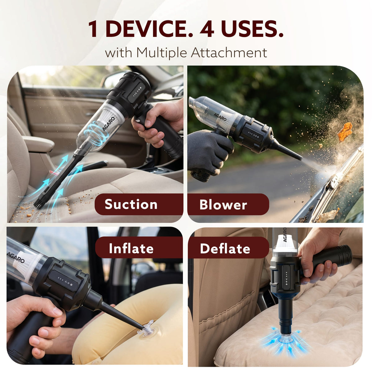 AGARO Cordless Car Vacuum Cleaner HVC6767 for Car & Home Use