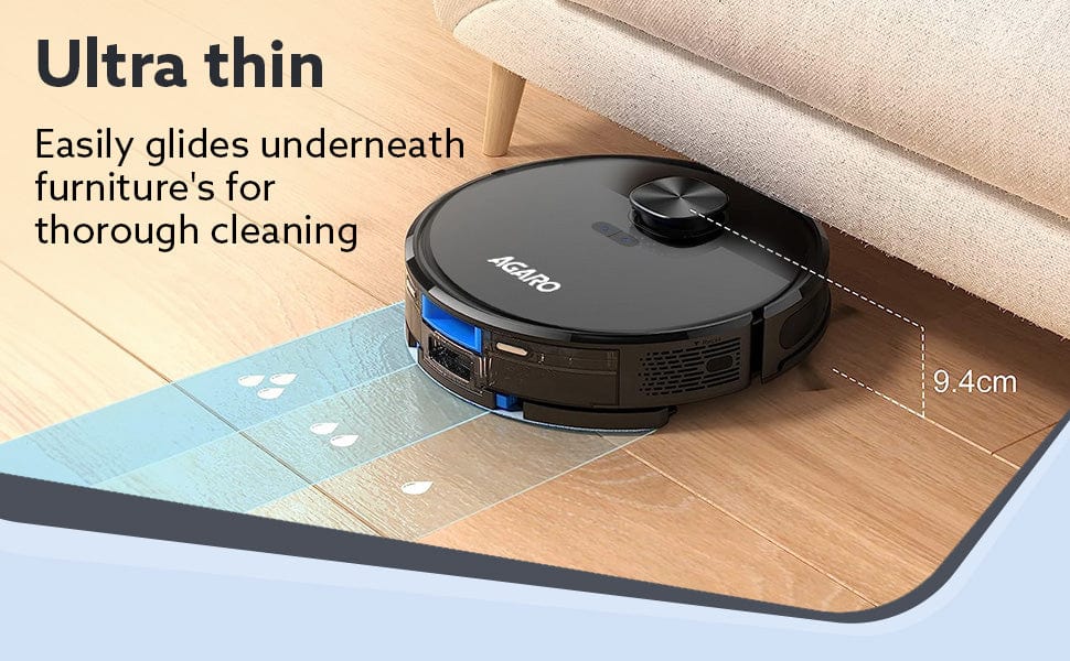 Alpha Robot Vacuum Cleaner, Brush, Dry Vacuum & Wet Mop, Automatic Cleaning, Upto 3200Pa Strong Suction, Rechargeable, App Control, Lidar Navigation, Editable Map to Clean, Hard Floor & Carpet