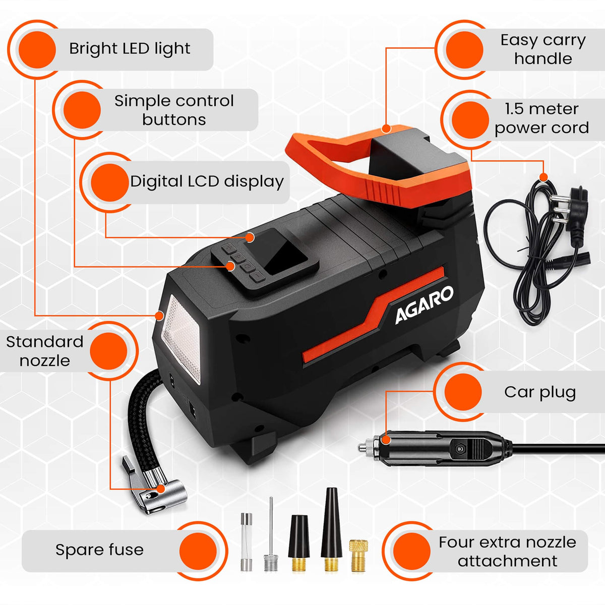 Digital AC/DC Tyre Inflator TI2157