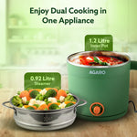 Regency Multi Cook Kettle With Steamer - 1.2 Litres - Sea Green