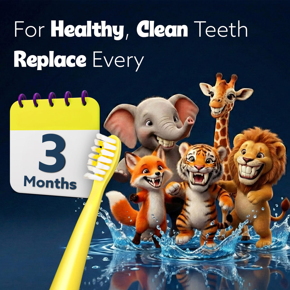 AGARO Rex V2.0 Kids Sonic Toothbrush Refill Heads Pack of 4