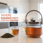 Elite 600ml Borosilicate Glass Kettle | Heat Resistant, Stovetop & Microwave Safe, Durable Clear Glass for Tea, Coffee, Water & Hot Beverages