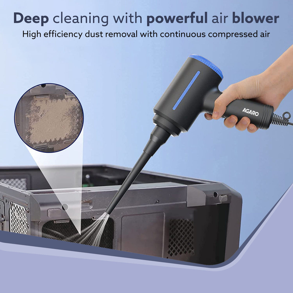 Compressed Air Duster, AD1719, Air Blower, Black