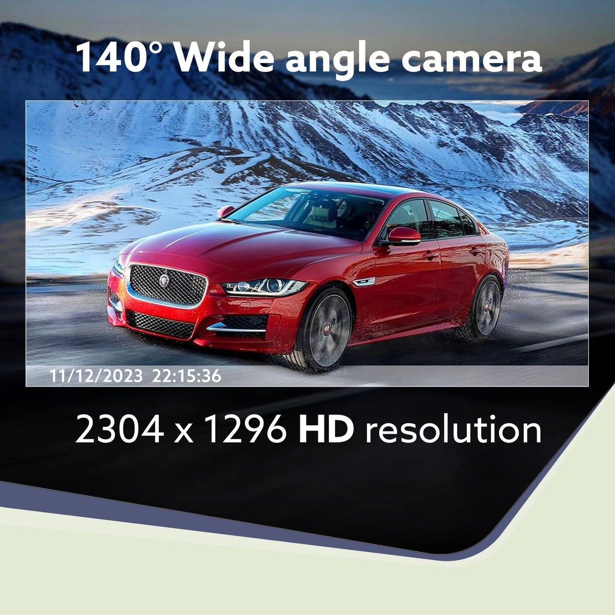 AGARO Alpha Car Dash Camera, Dashboard Recorder, 3MP, 140D Wide Angle
