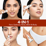 Female Multi Trimmer 3117 – Facial Hair Removal Machine, Bikini Trimmer, Eyebrow & Nose Hair Trimmer Painless body hair trimming. Type-C charging, up to 90 minutes runtime,White.