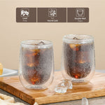 Elite Double Wall Glass 300ml, Pack of 2 | Premium Borosilicate, Heat Resistant, Microwave & Dishwasher Safe, Ideal for Coffee, Tea, Latte & Cold Beverages