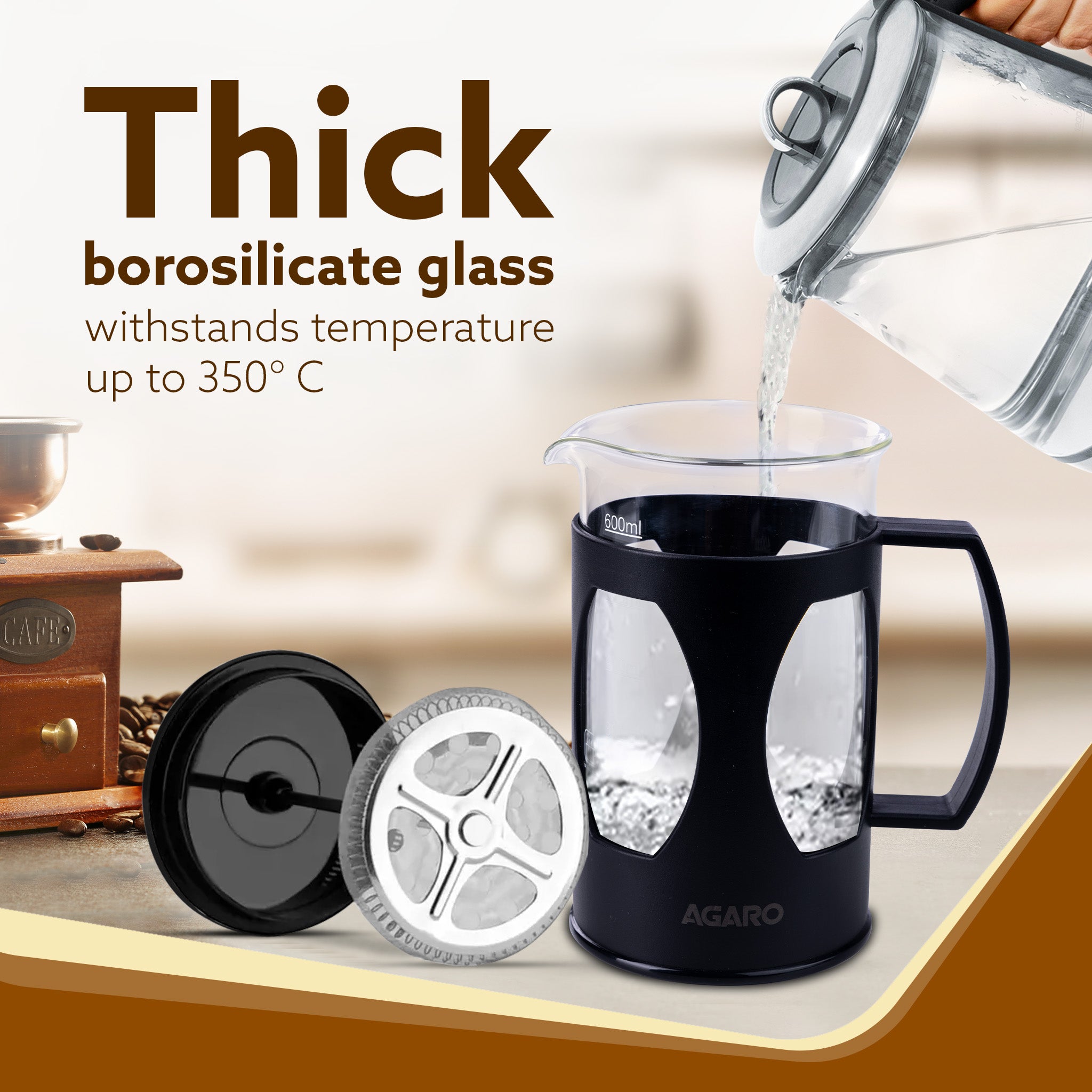 Borosilicate Glass French Press (600ml) – Chicago French Press