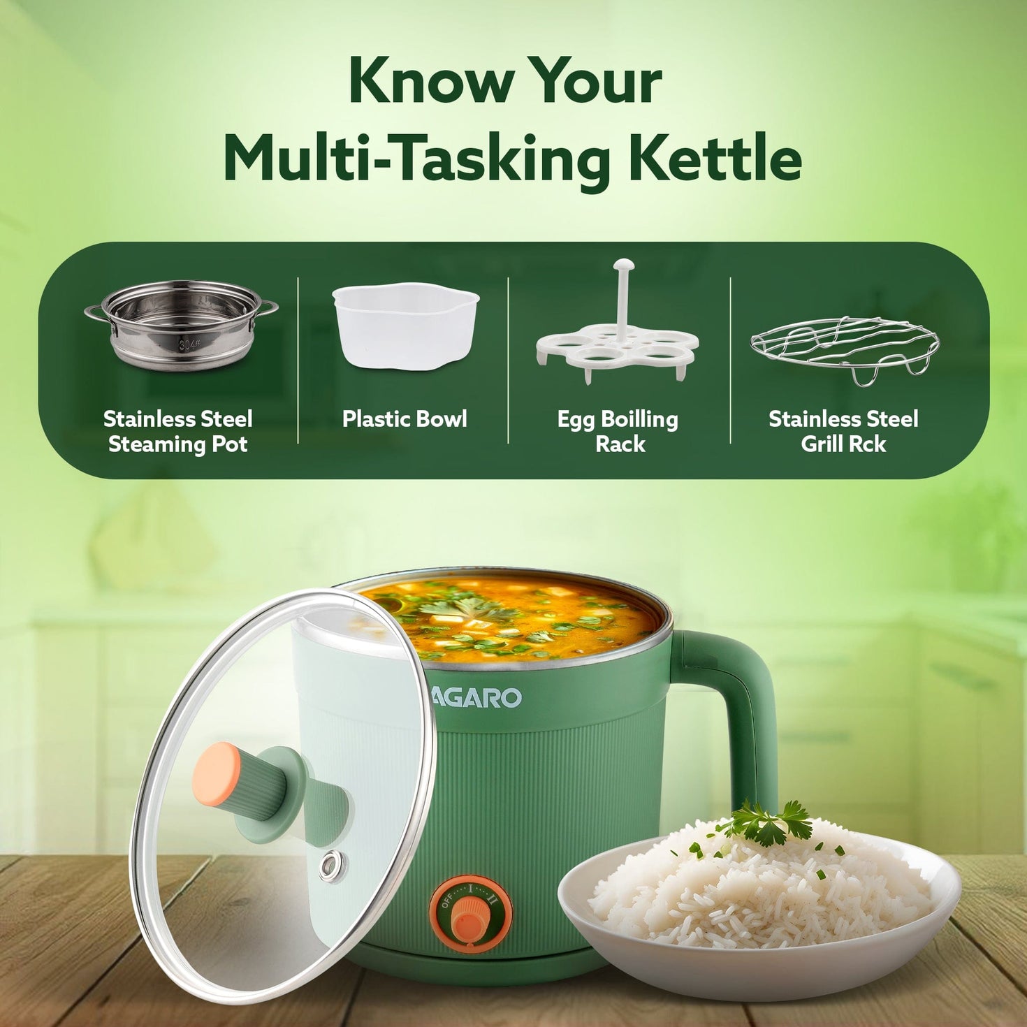 Sea Food Boiler Pot Agaro Multi-Cook Kettle With Steamer