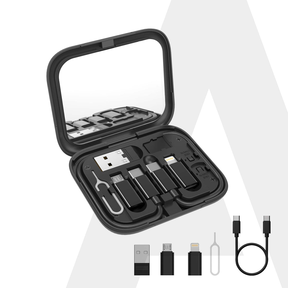 Snapcase 6-in-1 Multifunctional 60W Fast Charging Case With Mirror