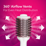 HV2179 Hot Air Brush for Hair, Blow Dryer Brush, Volumizer & Styler, 360° Airflow Vent, Oval Barrel for Hair Volume, Charcoal Bristles, Ceramic Coating Brushing Head, 1200W