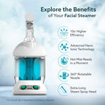 Prima Facial Steamer 2 in 1 Hair and Face Steamer for Natural Hair with UV Ozone