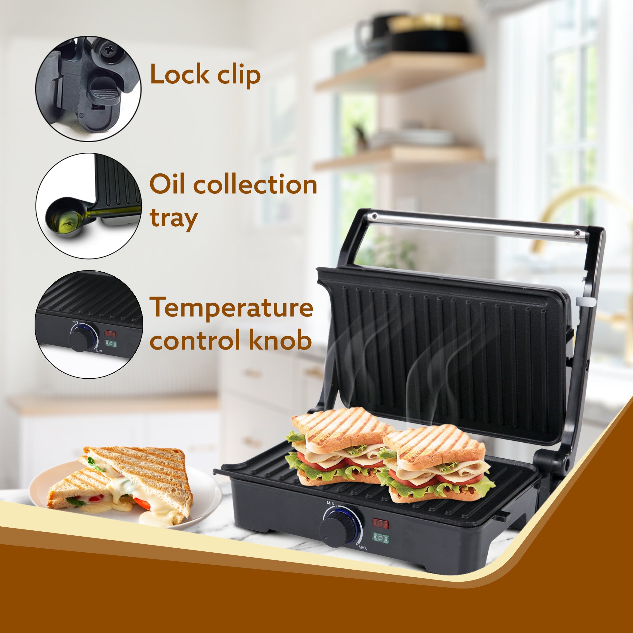 Galaxy Sandwich Toaster -1000W  Shop Online From AGARO – Agaro