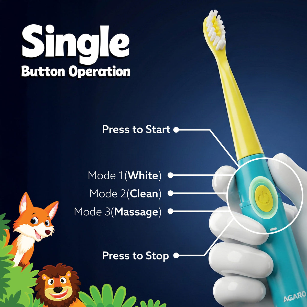 Rex V2.0 Sonic Kids Electric Toothbrush