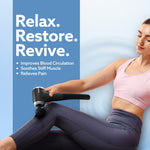 Regency Gun Massager, 4 Heads, 13 Speed, Rechargeable, Handheld, Percussion Muscle Massager for Full Body Pain Relief, Muscle Relaxation of Neck, Shoulder, Back, Foot for Men & Women, Black
