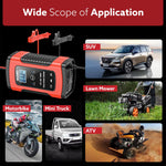 Car Battery Charger, 12V, 5A, Fully Automatic, Smart Car & Bike Battery Charger & Maintainer, Pulse Repair, LCD Display, Temperature Control, for AGM, Gel, Calcium & Wet Lead-Acid Batteries