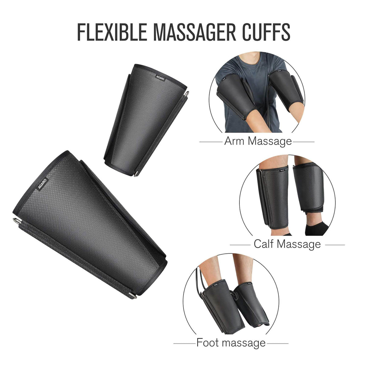 Air Compression Leg Massager- (Black)