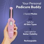 CR1717 Electric Callus Remover with 2 Replaceable Heads – Rechargeable Foot Scrubber for Dead Skin & Cracked Heels | Pedicure Machine with 120 Minutes Runtime