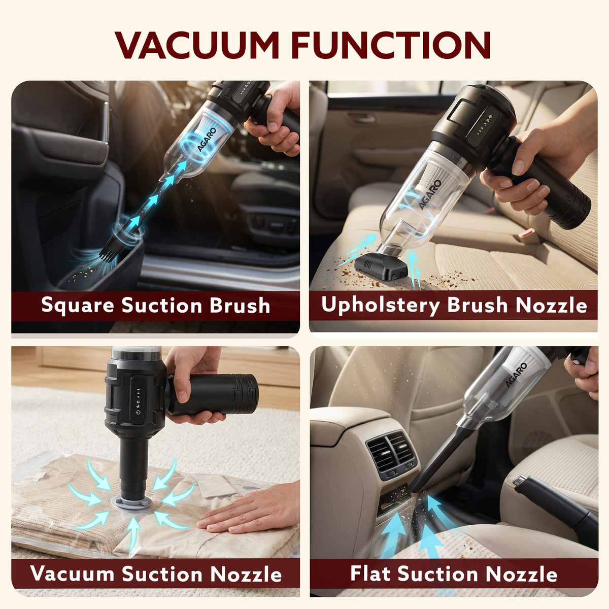 AGARO Cordless Car Vacuum Cleaner HVC6767 for Car & Home Use