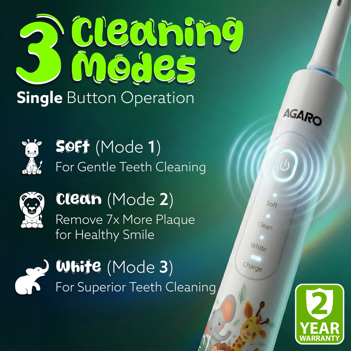 Rex Oscillating Kids Electric Toothbrush